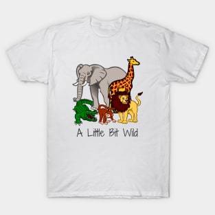 Zoo Safari Wild Animals Party Animal Design Lion Elephant Giraffe T-Shirt